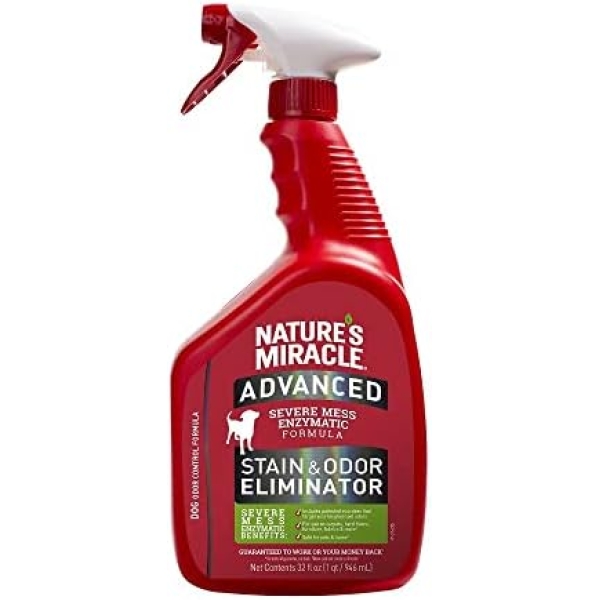 Nature's Miracle Advanced Stain and Odor Eliminator Dog for Severe Dog Messes 32 Fl Oz